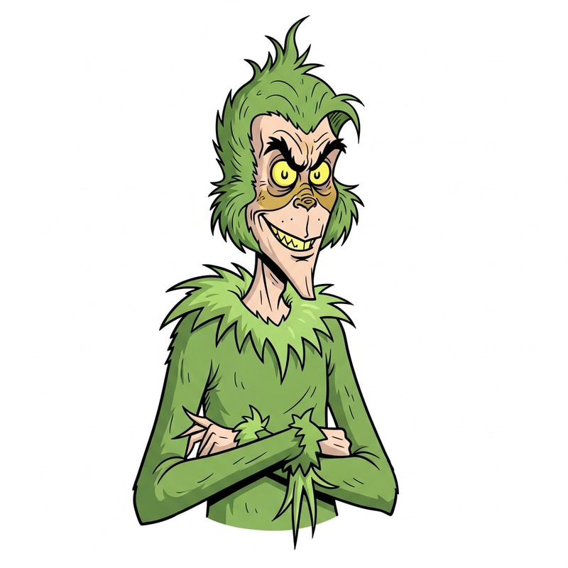 Sean Campbell as The Grinch - Iconic Green-Furred Character