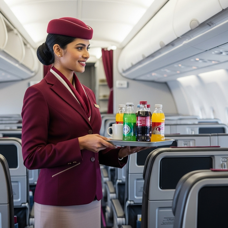 Qatar Airways Attendant | In-Flight Service | Cabin Crew Qatar Airways Attendant | In-Flight Service | Cabin Crew
