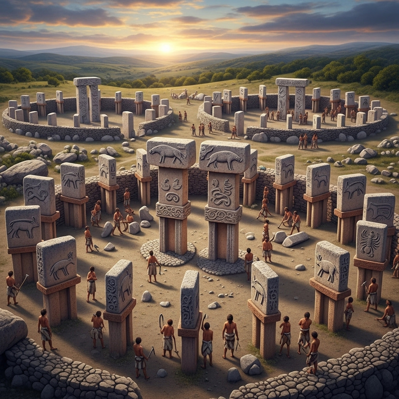 Ancient Göbeklitepe: Neolithic Temple Complex in Şanlıurfa, Turkey Ancient Göbeklitepe: Neolithic Temple Complex in Şanlıurfa, Turkey