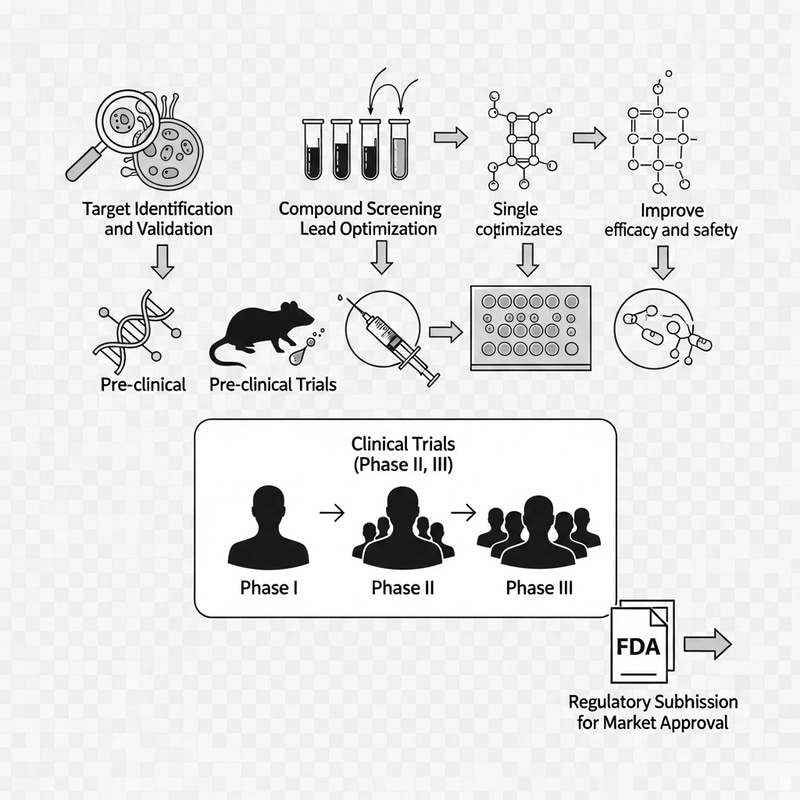 Drug Discovery Pipeline on Transparent Background Drug Discovery Pipeline on Transparent Background
