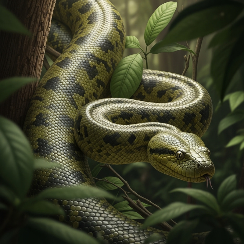 Realistic Anaconda Snake: Nature's Giant Realistic Anaconda Snake: Nature's Giant