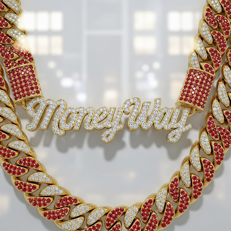 Exquisite 'Money Wayy' Diamond Cuban Link Chain Exquisite 'Money Wayy' Diamond Cuban Link Chain
