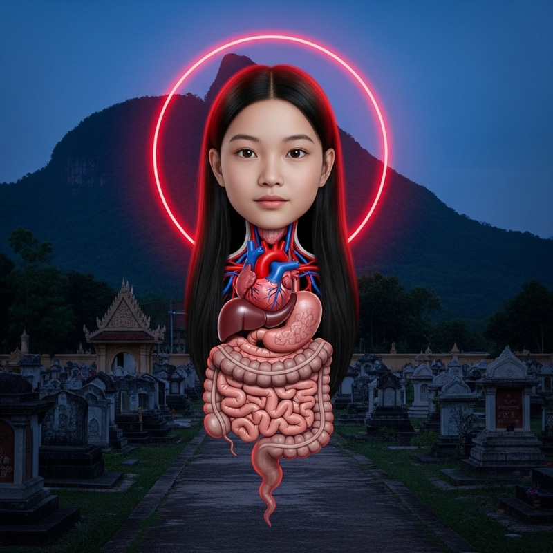 Eerie Nocturnal Spirit: A Photorealistic Twilight Scene