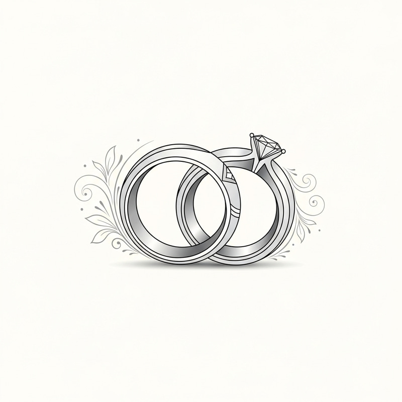 Minimalist Elegant Rings | Vector Art Wedding Design Minimalist Elegant Rings | Vector Art Wedding Design