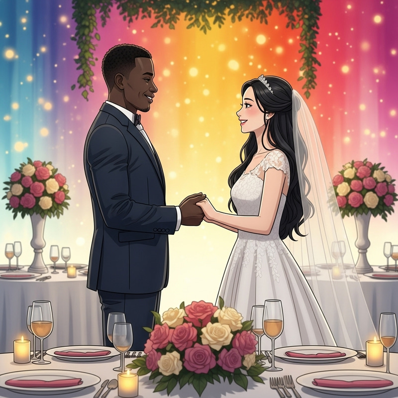 Happy Marriage Poster | Colorful Love Celebration Happy Marriage Poster | Colorful Love Celebration