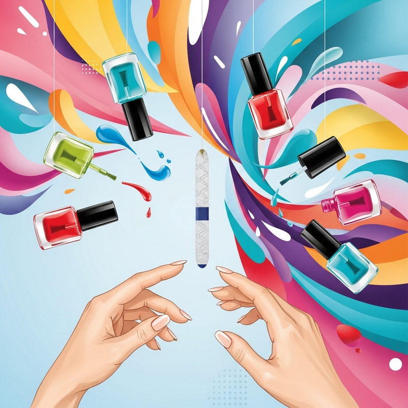 Abstract Nail Care: Artistic Visualization of Nailcare & Colors Abstract Nail Care: Artistic Visualization of Nailcare & Colors