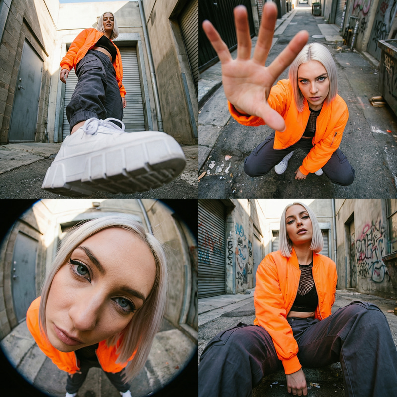 Streetwear Editorial: Extreme Wide-Angle Fashion