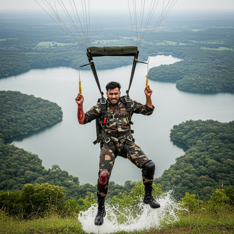 Military Man's Parachute Accident: Overcoming Adversity in the Lake Military Man's Parachute Accident: Overcoming Adversity in the Lake