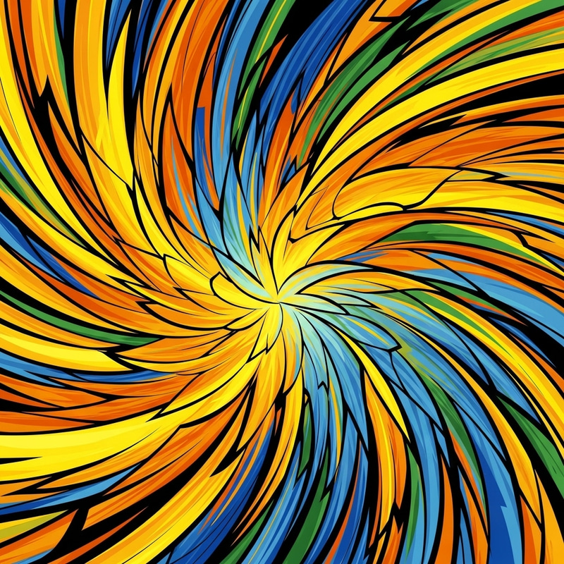 Vibrant Energetic Power | Swirling Patterns - Dynamic Art Vibrant Energetic Power | Swirling Patterns - Dynamic Art