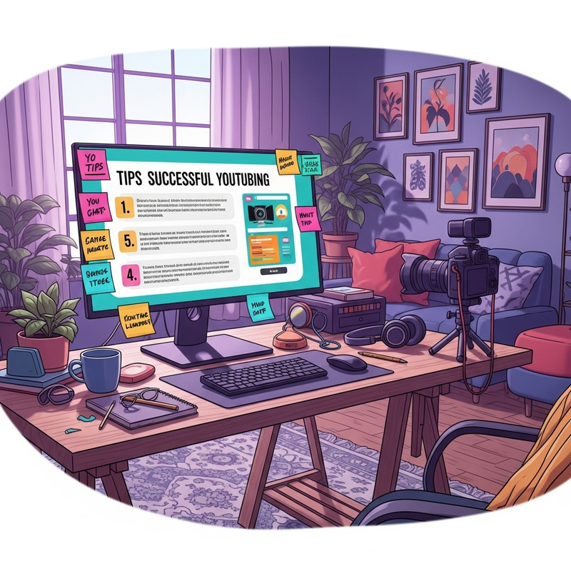 YouTube Tips for Success | Modern Workspace Scene YouTube Tips for Success | Modern Workspace Scene