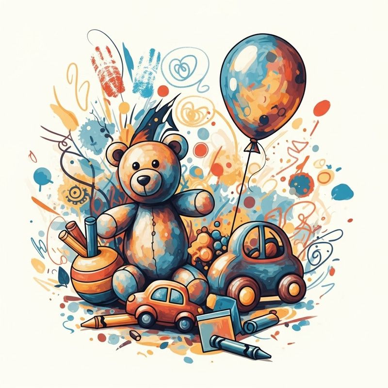 Enfant Abstract Art | Playful & Joyful Imagery for Kids