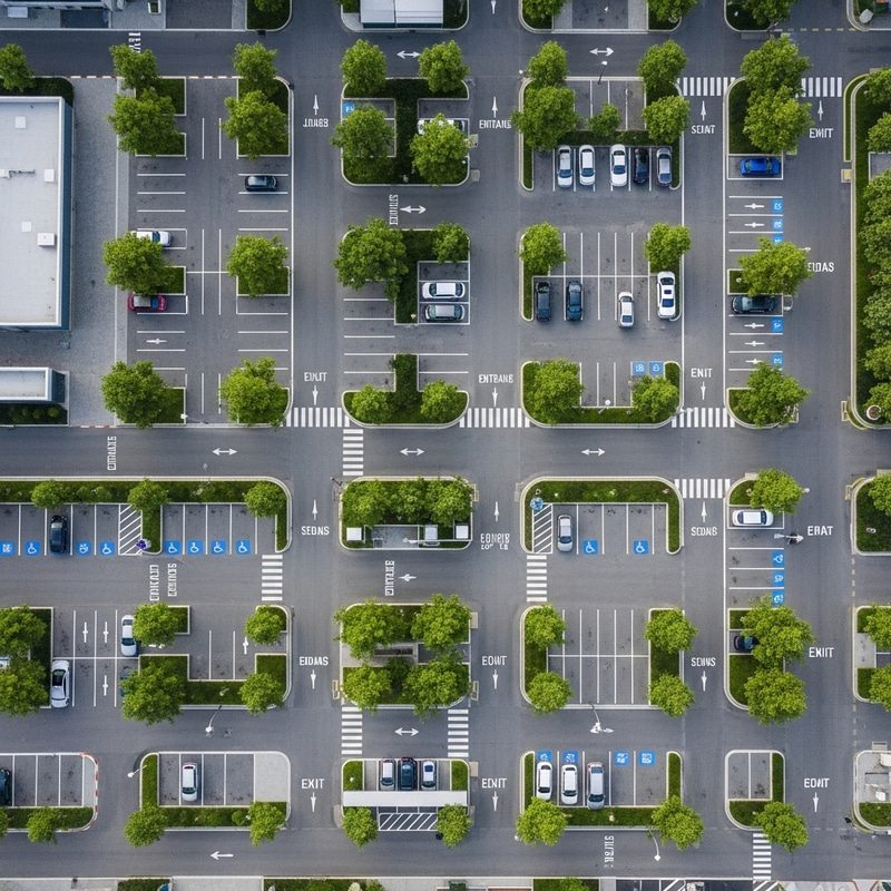 Urban Parking Lot Map: Efficient Design with Accessibility Features