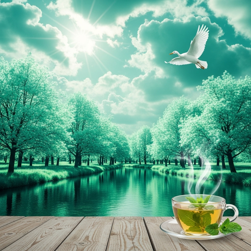 Cool Mint: Refreshing Serenity in Nature Cool Mint: Refreshing Serenity in Nature