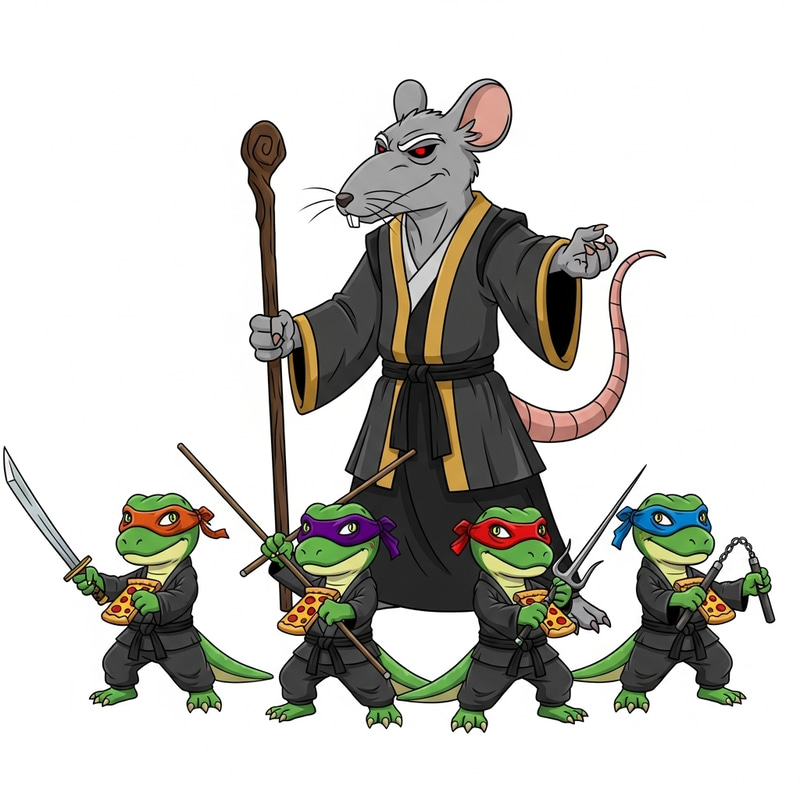 Master Splinter vs Ninja Turtles: Leader Training Reptiles