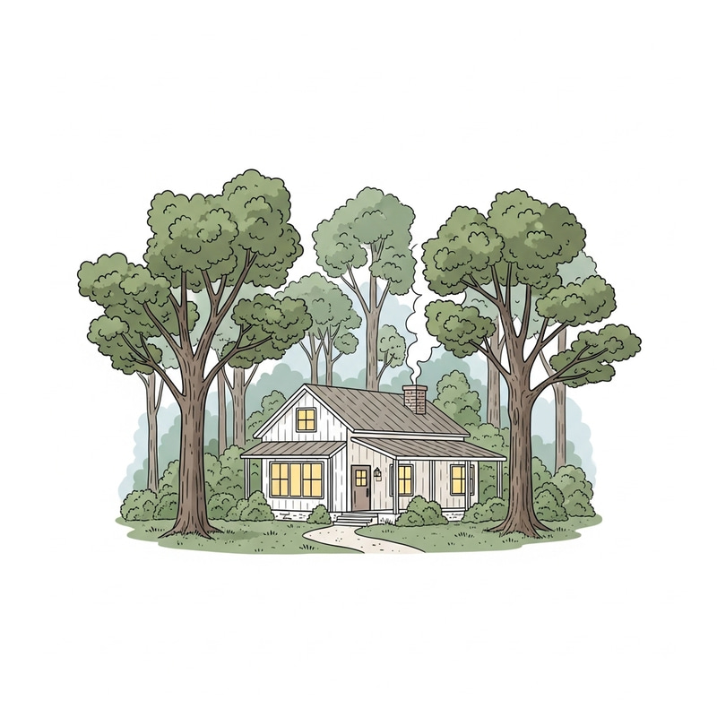 Cozy Forest Home: Rustic and Comfortable Cozy Forest Home: Rustic and Comfortable