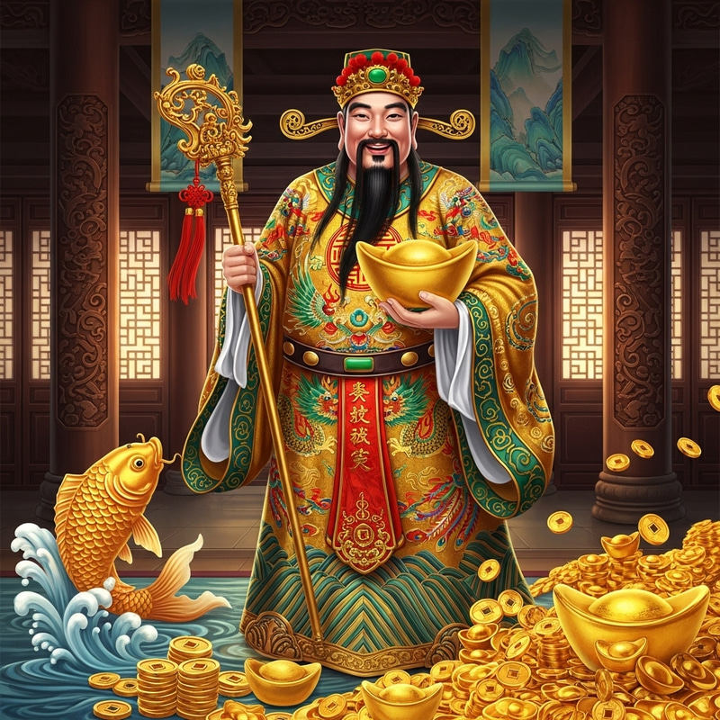 Chinese God of Wealth | Cai-Shen Image - Attract Prosperity