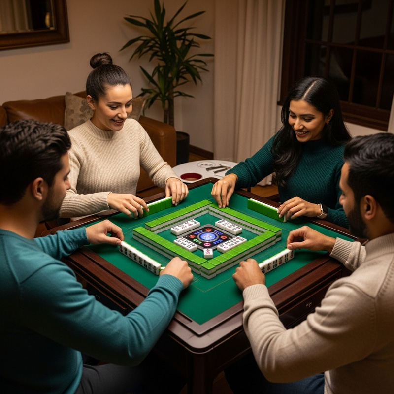 Diverse Group Playing Mahjong | Enjoy Virtual & Physical Sessions