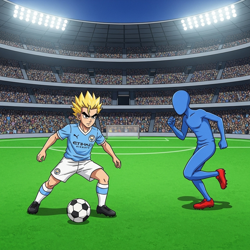 Bart Simpson Plays at Manchester City Against Sonic Bart Simpson Plays at Manchester City Against Sonic