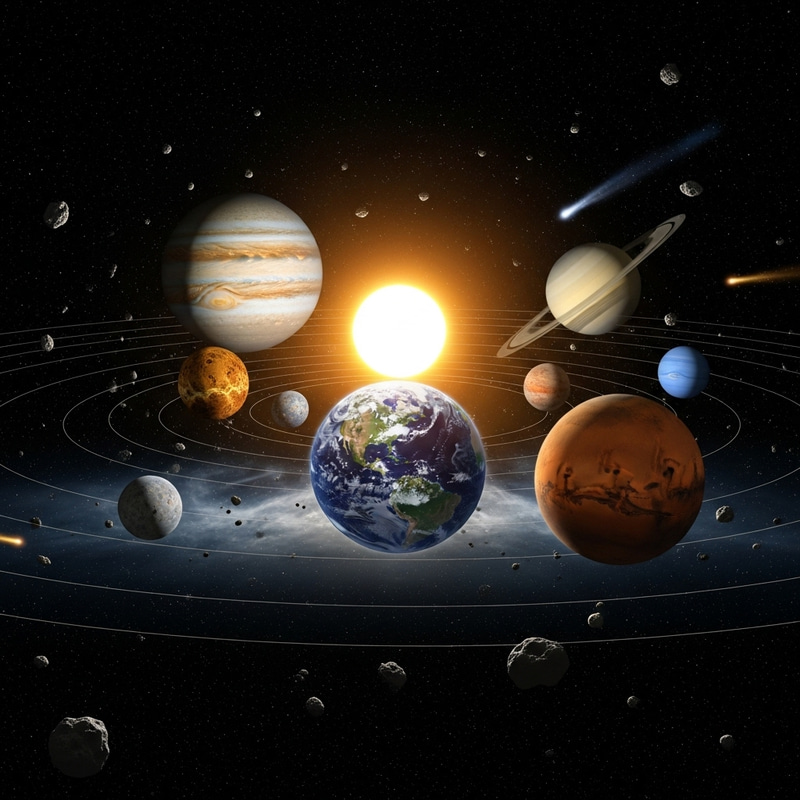 Magnificent Solar System Visual Representation Magnificent Solar System Visual Representation