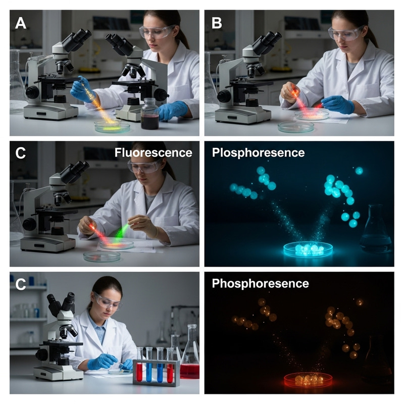 Scientific Analysis of Fluorescence and Phosphorescence in Laboratory Setting