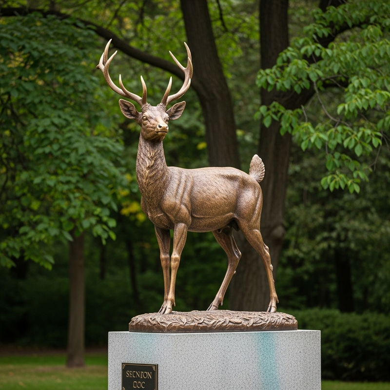 Deer Monument Sculpture - Majestic Landmark Deer Monument Sculpture - Majestic Landmark