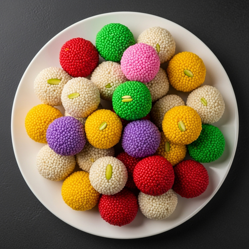 Mouthwatering Colorful Ladoos Plate | Indian Sweets Visual Feast