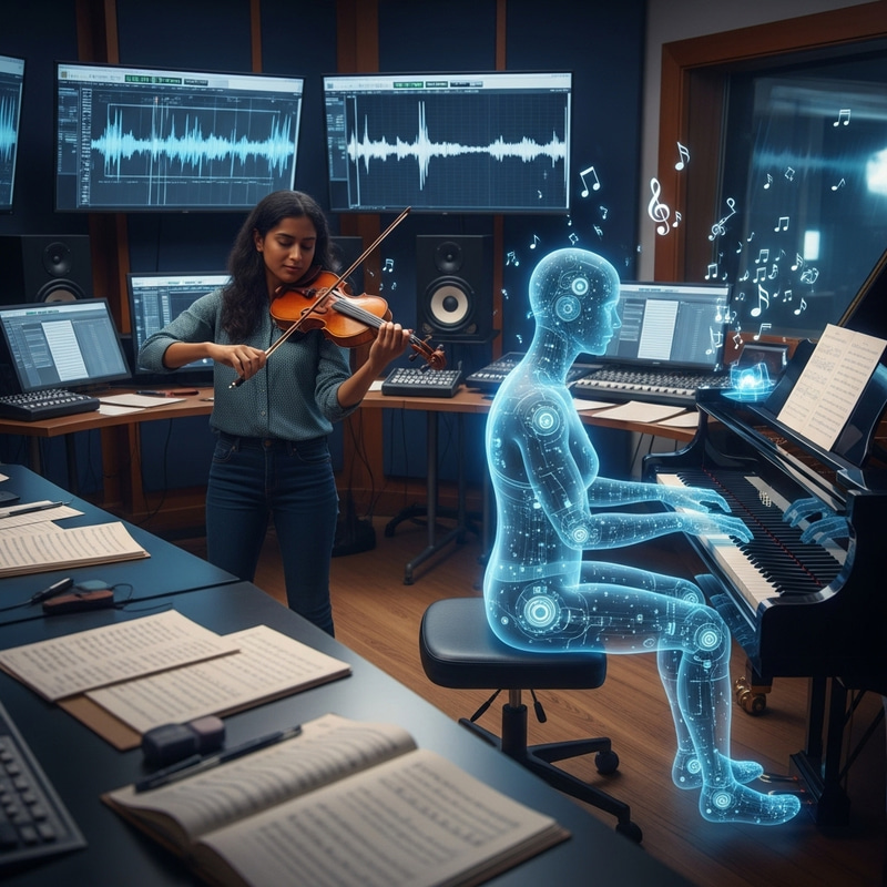 Human & AI Collaboration in Music Production Studio