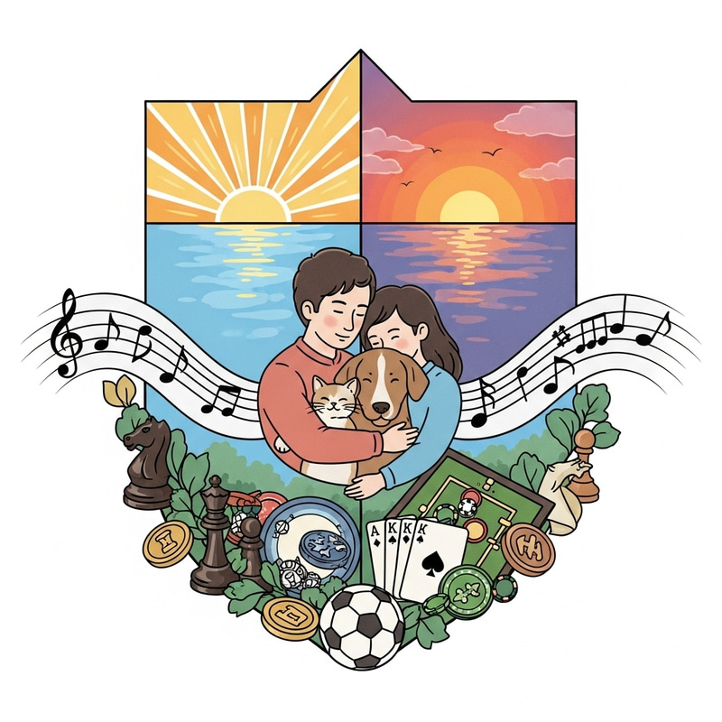 Nature-inspired Family Crest: Sunrise, Sunset, Snuggling, Games & Music Nature-inspired Family Crest: Sunrise, Sunset, Snuggling, Games & Music