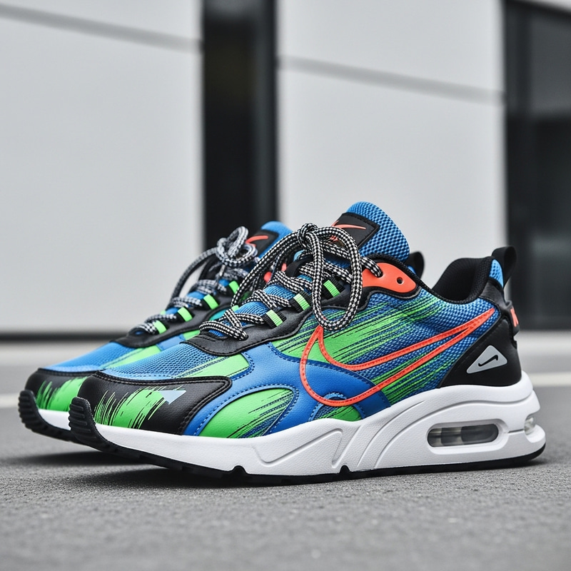 Colorful Modern Sneakers with Bold Swoosh Design