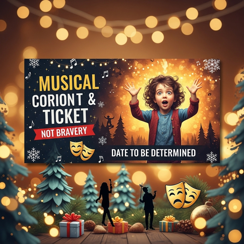 Matilda Musical Gift Card - Festive Holiday Design