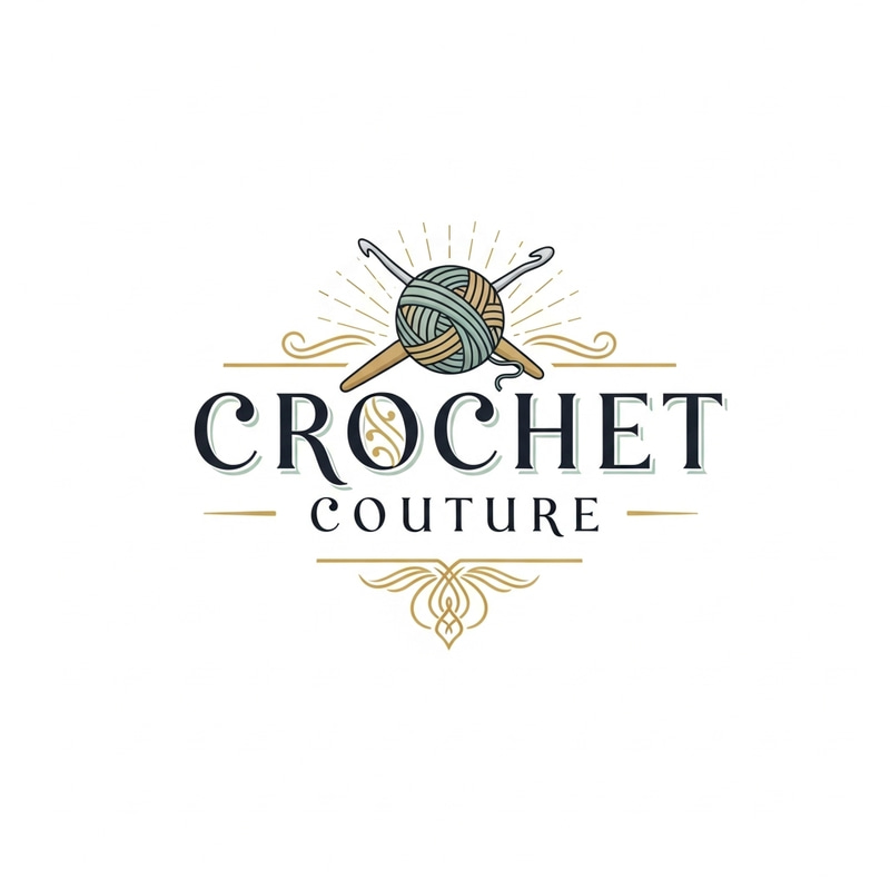 Classy Crochet Couture Logo Design | Elegant, Vintage, Modern