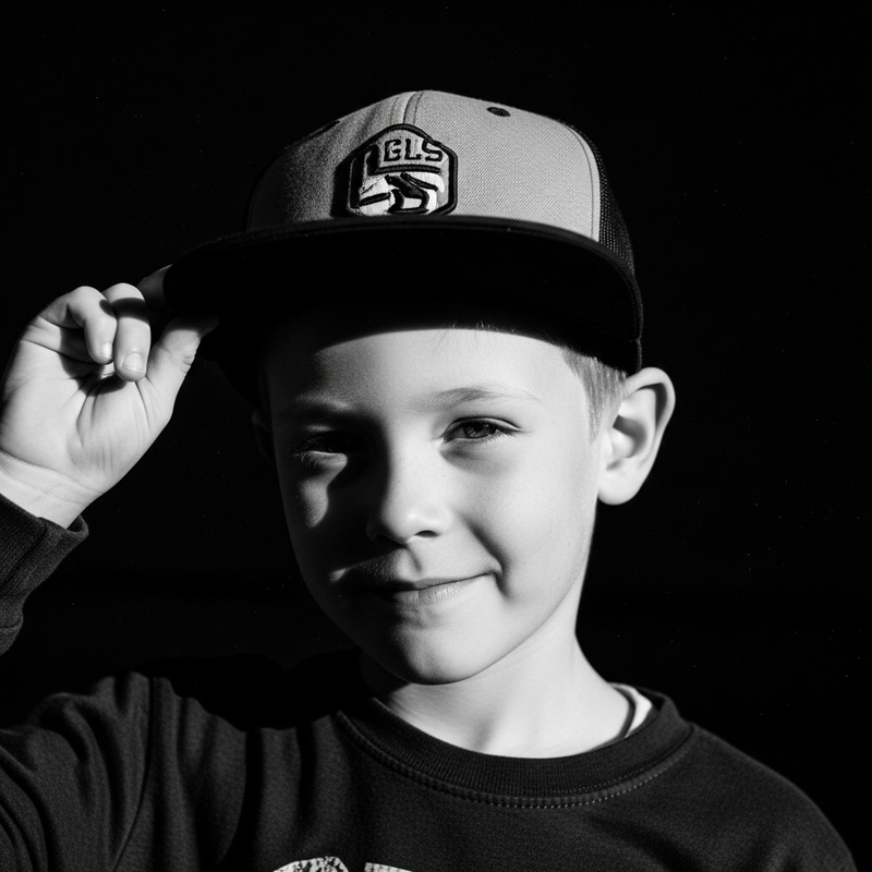 Dramatic Fine Art Portrait of a Playful Boy in Black and White Dramatic Fine Art Portrait of a Playful Boy in Black and White