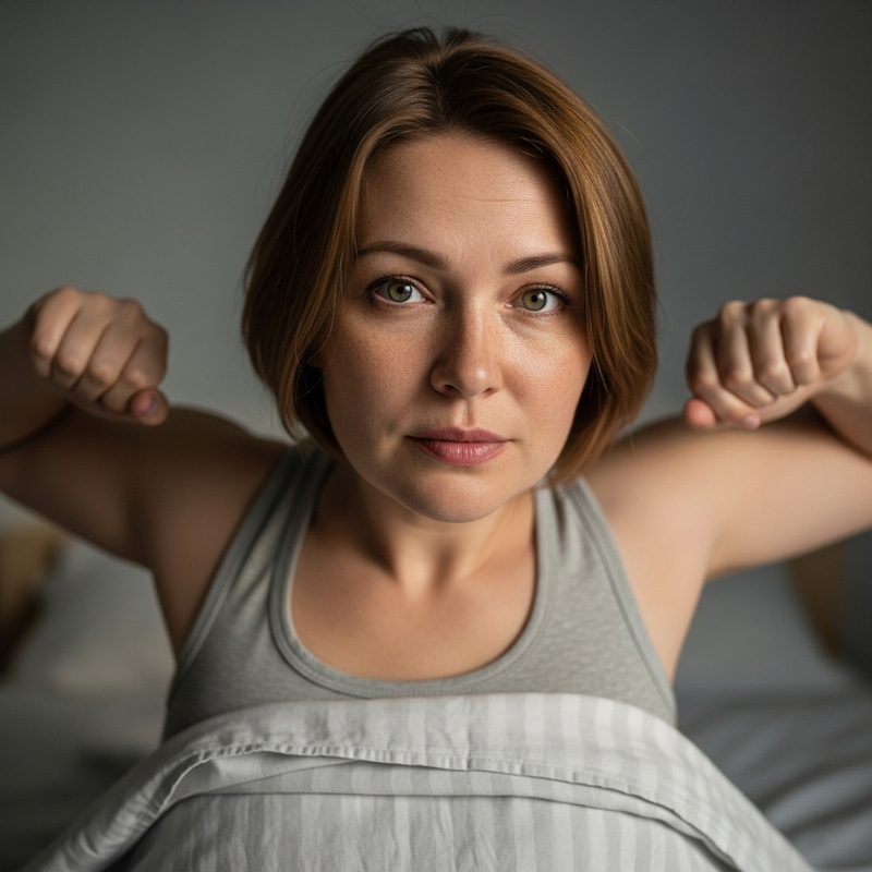Chubby 45-Year-Old Woman Waking Up Early with Green Eyes Chubby 45-Year-Old Woman Waking Up Early with Green Eyes