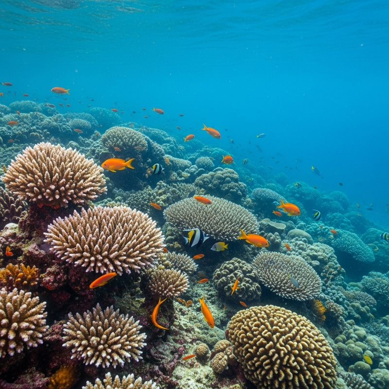 Enchanting Underwater Panorama: Vibrant Coral Reefs & Exotic Sea Creatures Enchanting Underwater Panorama: Vibrant Coral Reefs & Exotic Sea Creatures