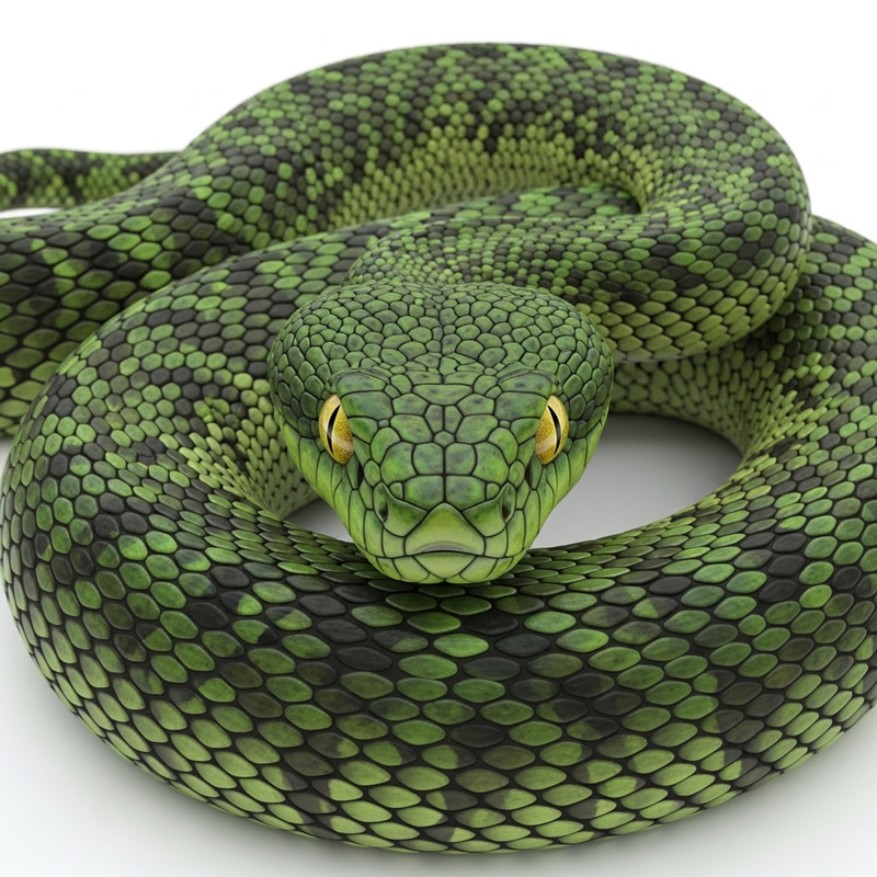 Stunning 3D Snake Render with Intricate Details