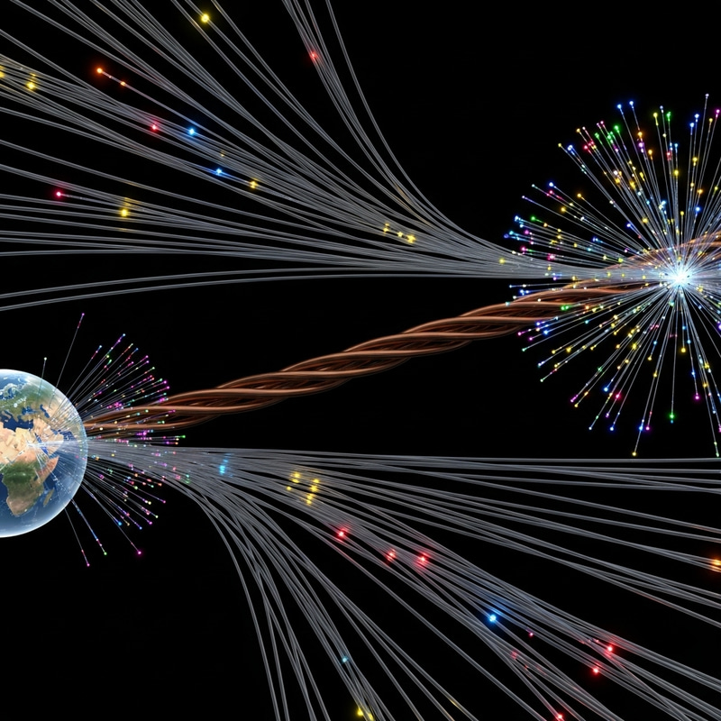 Stunning Fibre Optics Illustration: Data in Color Stunning Fibre Optics Illustration: Data in Color