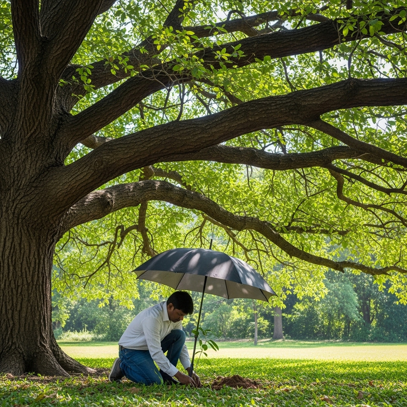 Planting Tree Under Protective Canopy | Environmental Oasis Planting Tree Under Protective Canopy | Environmental Oasis