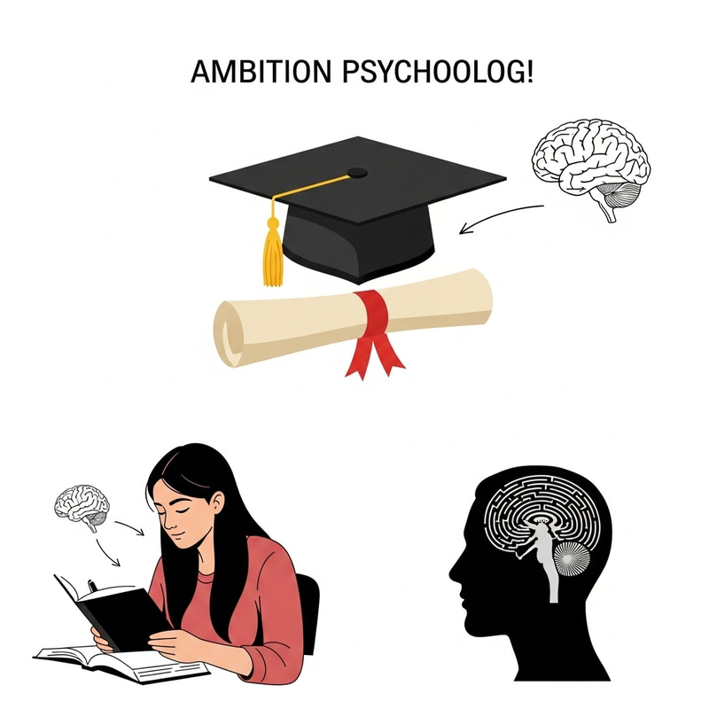 Ambitious Pursuit of Psychology: Graduation Cap & Aspiration