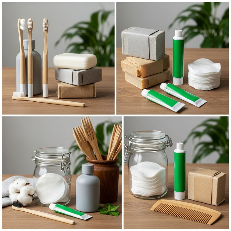 Eco-Friendly Beauty Products in Minimalist Aesthetic