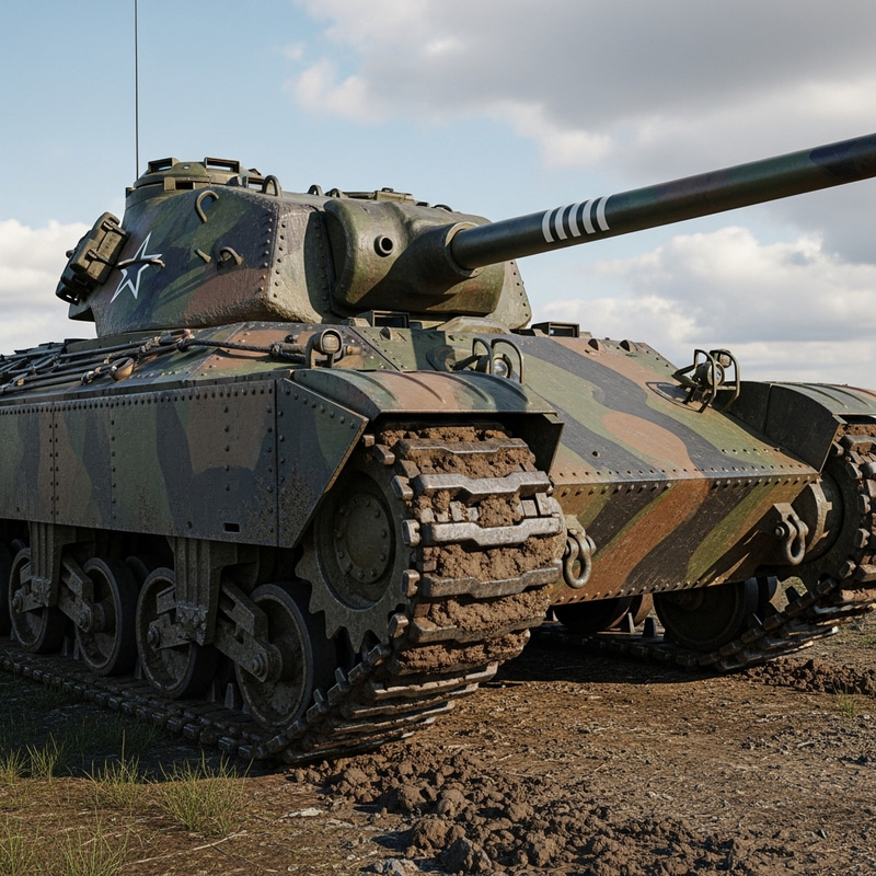 Highly Detailed Classic Military Tank Image Highly Detailed Classic Military Tank Image
