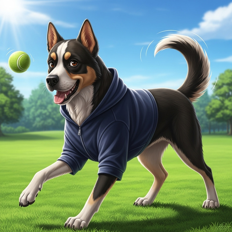 Adorable Dog in Lush Green Park Adorable Dog in Lush Green Park