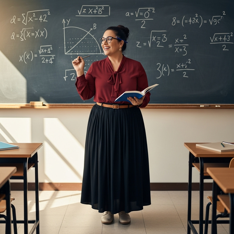 Enthusiastic Hispanic Female Teacher with a Welcoming Smile