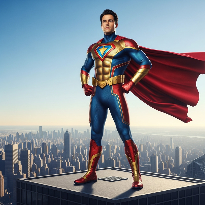 Powerful Hero Overlooking City | Protector of the Innocent