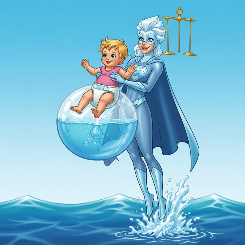 Elsa Superhero with Ice Powers Saves Toddler Girl Over Ocean