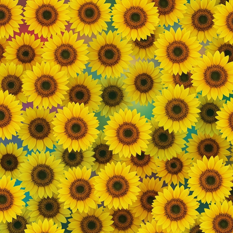 Vibrant Sunflower Patterns for Summer Backgrounds