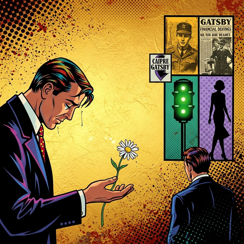 Jay Gatsby's Tragic Misery and Nick's Revelation in Pop Art Depiction Jay Gatsby's Tragic Misery and Nick's Revelation in Pop Art Depiction
