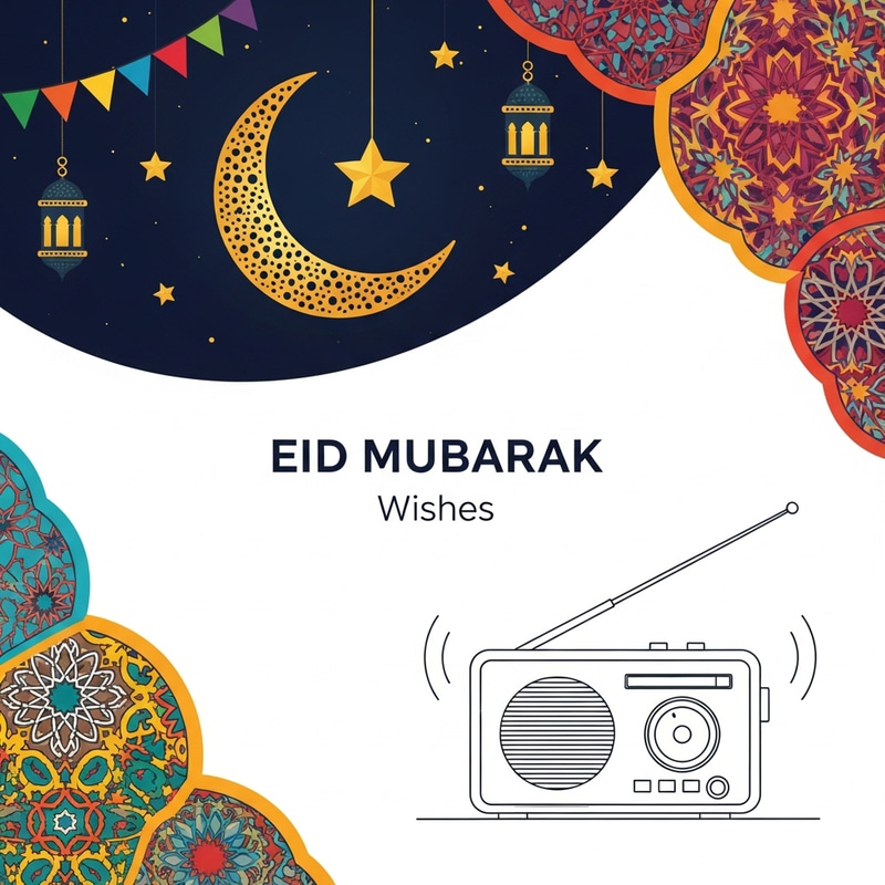 Eid Mubarak Wishes: Vibrant Motorola Greeting Card Design