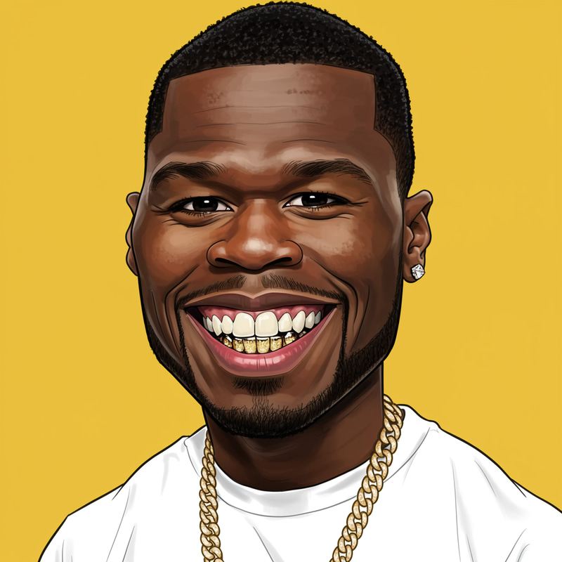 50 Cent Funny Caricature - Hilarious Art