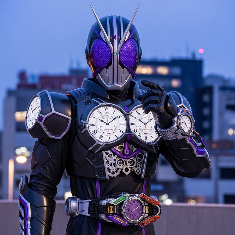 Kamen Rider Omazio: Futuristic Clock-Themed Superhero
