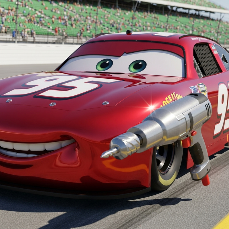 Lightning McQueen Drill - Speedy Red Race Car Lightning McQueen Drill - Speedy Red Race Car